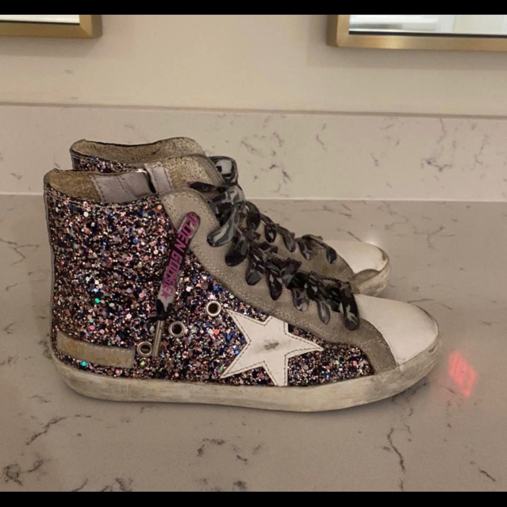 Pink and Purple Sparkle Golden Goose